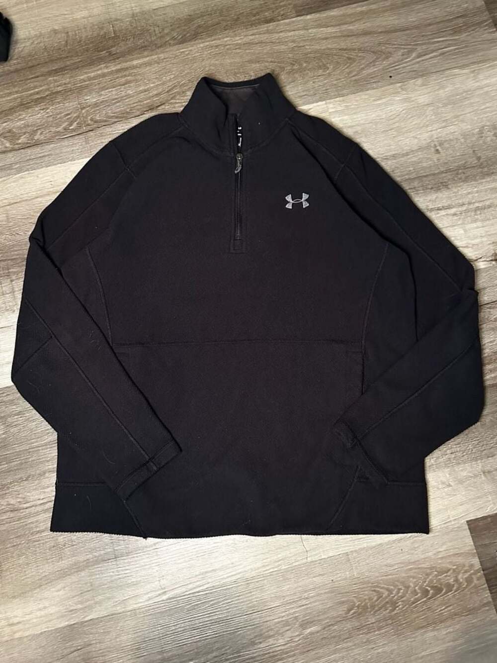 Under Armour Men's ColdGear Loose Fit 1/4 Zip Fleece Pullover Black